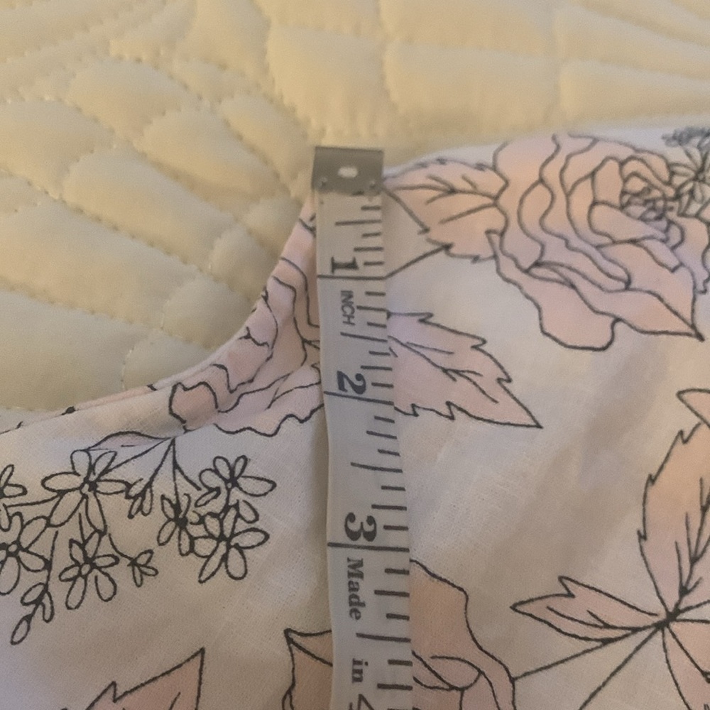 Hope and Henry girls dress. Cream w/ pink rose pattern. Ruffle top lined size 10 - Picture 11 of 14